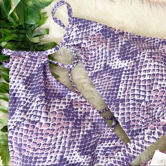 BSwim Coastal Boa Waterfall Snake High Neck Bikini - Picture 5 of 10